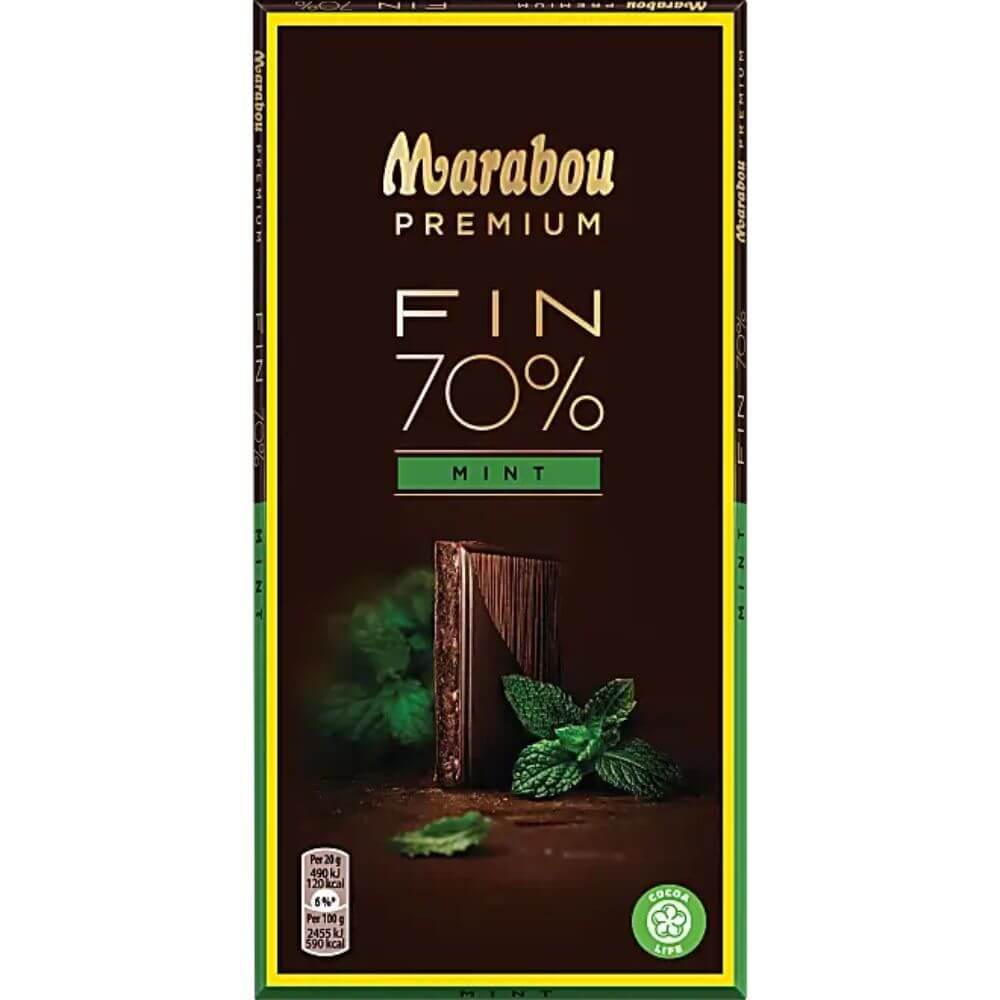 Marabou Dark Chocolate Premium Fine Mint 100g