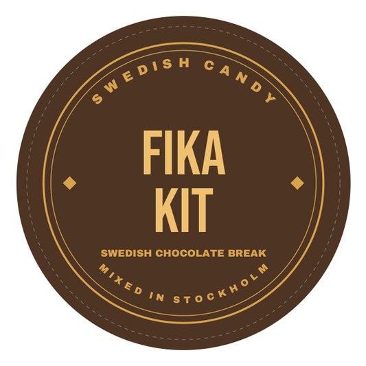 Fika Kit — Swedish chocolate break mix label, mixed in Stockholm