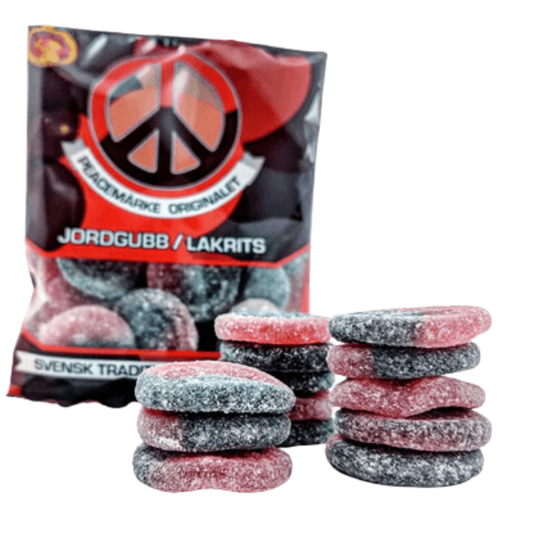 Candypeople Peacesign Strawberry and Licorice 80g 3