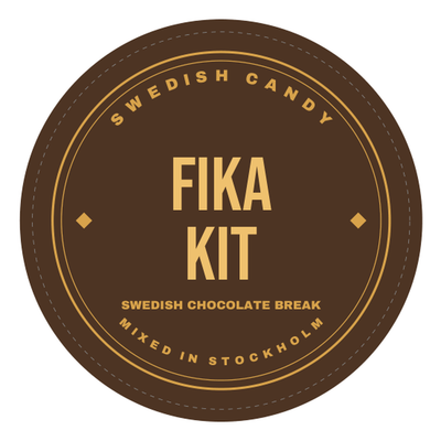 Fika Kit — Swedish chocolate break mix label, mixed in Stockholm